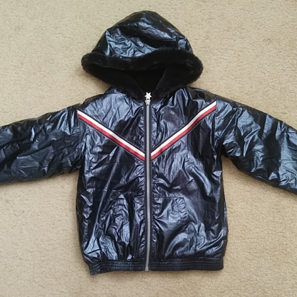 Tommy Hilfiger little girls Metalli hooded jacket
